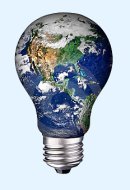 picture of earth lightbulb